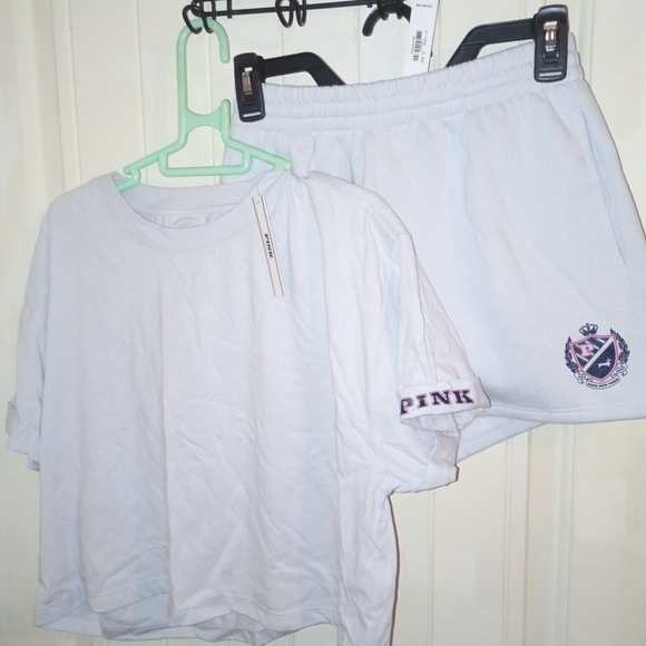 PINK Victoria's Secret Sky Blue Tee - Picture 1 of 4